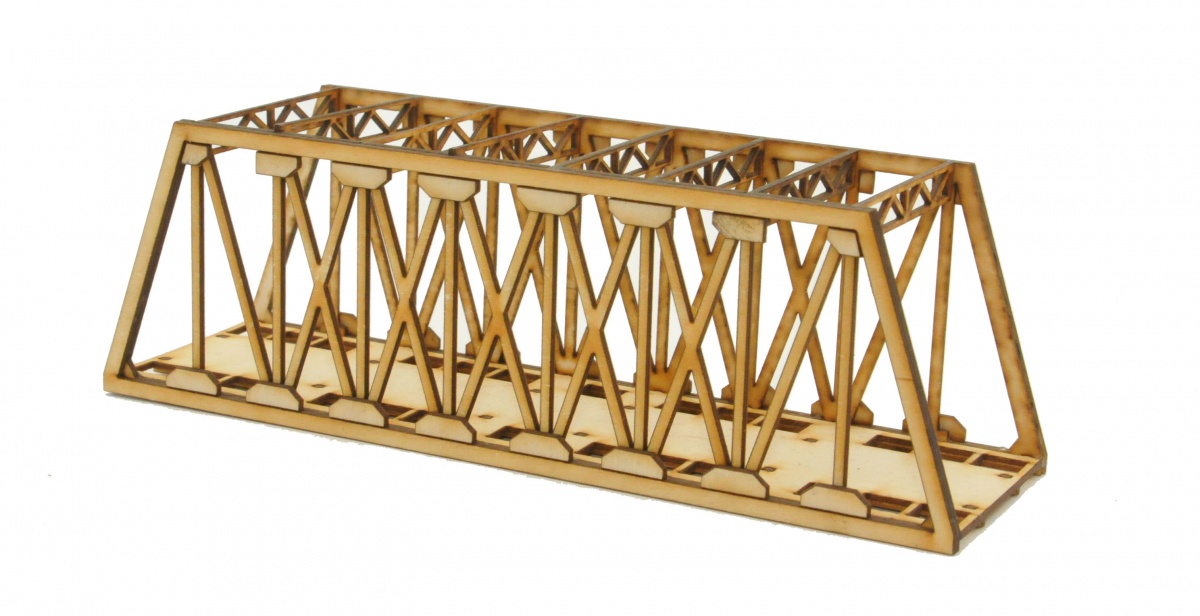 TT-BR006 Single Track Long Girder Rail Bridge TT:120 Model Laser Cut Kit